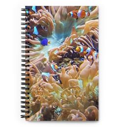 ZAG Orange Corals Spiral Notebook