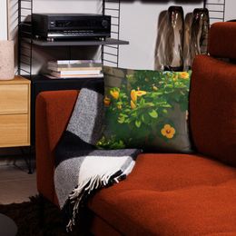 Nathy Yellow Gumamela Throw Pillowcase
