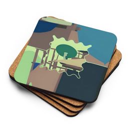 Glen Satelite Cork-Back Coasters