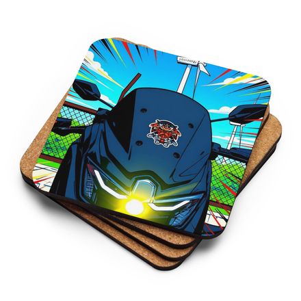 Juvy Motobike Cork-Back Coaster