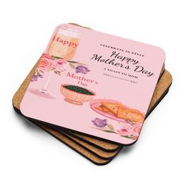 2Mother's Day Cork-Back Coaster