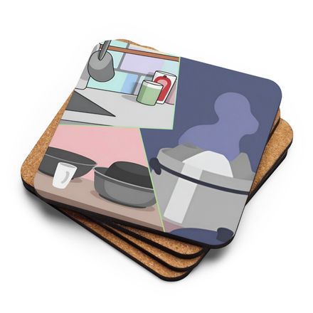 Julio Kitchen Cork-Back Coaster