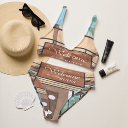 Lyn2x Ruins Recycled High-Waisted Bikini