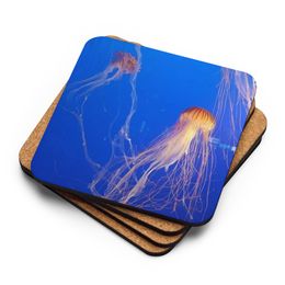 ZAG Orange Jellyfish Cork Coasters