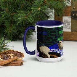 Juvy Birds Ceramic Mug with Color Inside