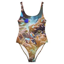 ZAG Orange Corals One-Piece Swimsuit
