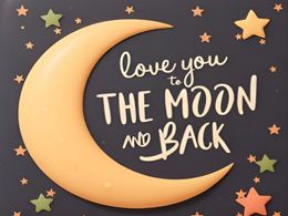 3D Moon Text