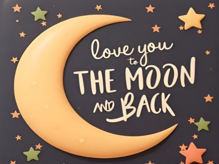 3D Moon Text