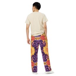 bbluna60 Grapes Unisex Wide-Leg Pants