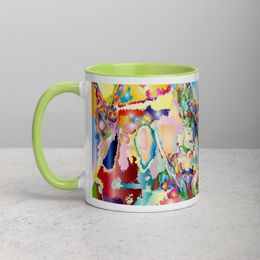 Bluna60 Abstract Eagle Ceramic Mug with Color Inside
