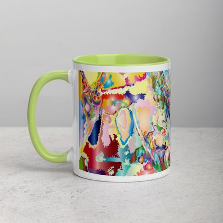Bluna60 Abstract Eagle Ceramic Mug with Color Inside