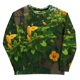 Nathy Yellow Gumamela Recycled Unisex Sweatshirt