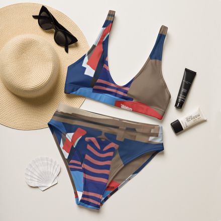 Glen Laundry Recycled High-Waisted Bikini