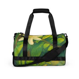 Nathy White Rose Gym Bag
