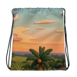Boy2x Palm Trees Drawstring Bag