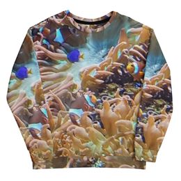 ZAG Orange Corals Recycled Unisex Sweatshirt