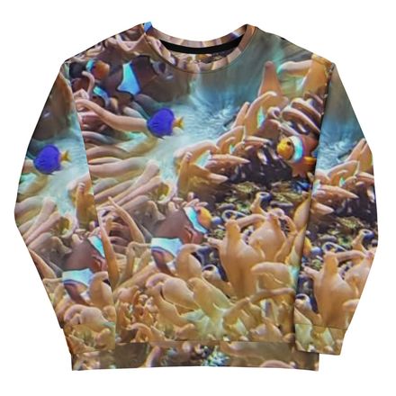 ZAG Orange Corals Recycled Unisex Sweatshirt