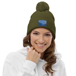 ZAG Orange Jellyfish Pom Pom Beanie