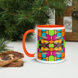Bbluna60 Robot Ceramic Mug with Color Inside