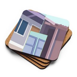 Julio Windows Cork-Back Coaster