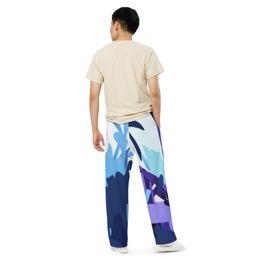 Julio Purple Unisex Wide-Leg Pants