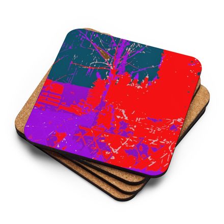 Bbluna60 3Colors Cork-Back Coaster
