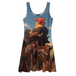 Lyn2x Rooster Skater Dress