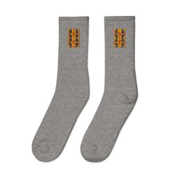 bbluna60 Grapes Embroidered Crew Socks 
