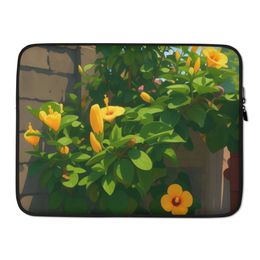 Nathy Yellow Gumamela Laptop Sleeve