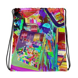 Bluna60 Abstract Desk Drawstring Bag