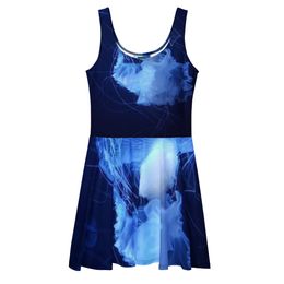 ZAG White Jellyfish Skater Dress