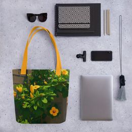 Nathy Yellow Gumamela Tote Bag