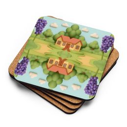 Luna's Cousins Cork-Back Coaster