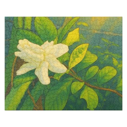 Nathy White Rose Jigsaw Puzzle
