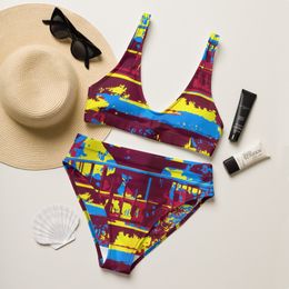 Bbluna60 4Colors Recycled High-Waisted Bikini