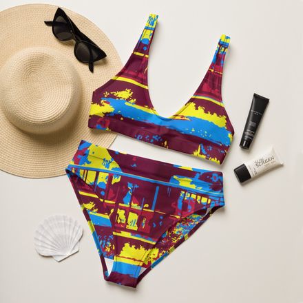 Bbluna60 4Colors Recycled High-Waisted Bikini