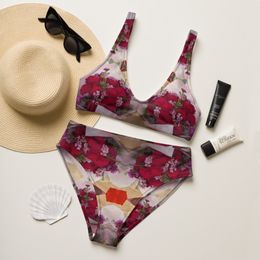 Linda's Roses Recycled High-Waisted Bikini