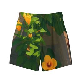 Nathy Yellow Gumamela Recycled Swim Trunks
