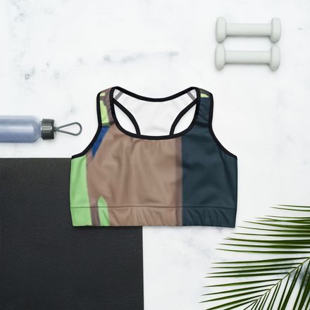 Glen Door Print Sports Bra