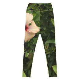 Nathy Yellow Gumamela Yoga Leggings
