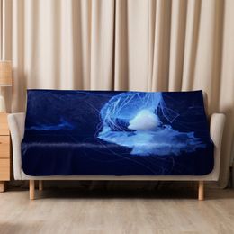 ZAG White Jellyfish Sherpa Blanket