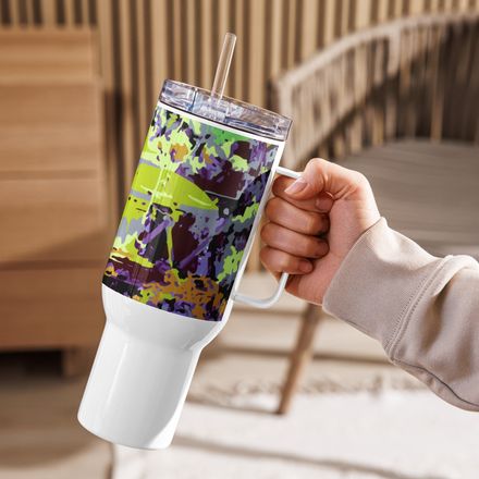 Bbluna60 Lantern Travel Mug with a Handle