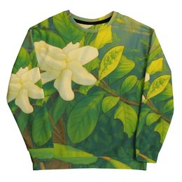 Nathy White Rose Recycled Unisex Sweatshirt