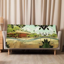 LB Home Sublimated Sherpa Blanket