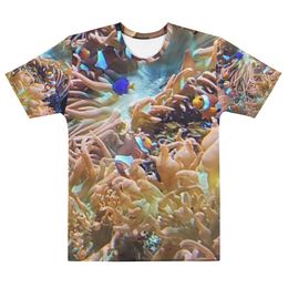ZAG Orange Corals Men's Crew Neck T-Shirt