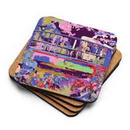 Bbluna60 Bridge Cork-Back Coaster