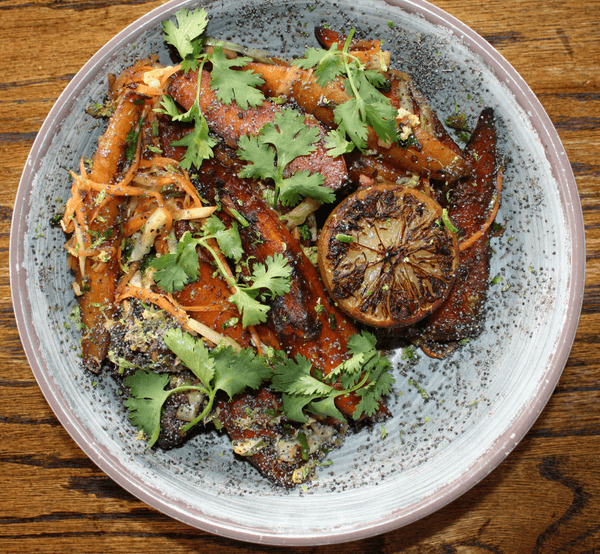 Pan Roasted Heirloom Carrots - Tamari-lime roasted carrots