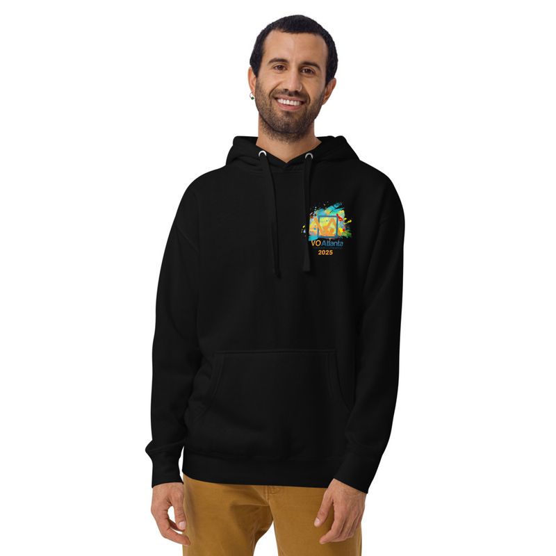 Unisex VO Atlanta 2025 Paint Splatter Logo Hooded Sweatshirt