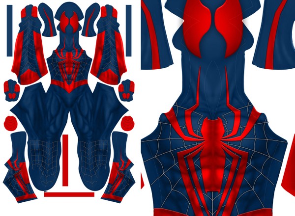 RED WEBBING SYMBIOTE SPIDERMAN pattern file