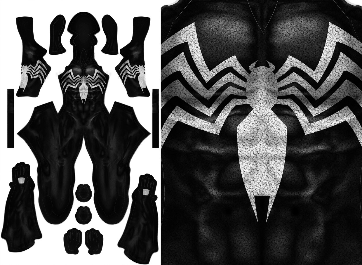 Spider-man Web of Shadows Symbiote Pattern V1 